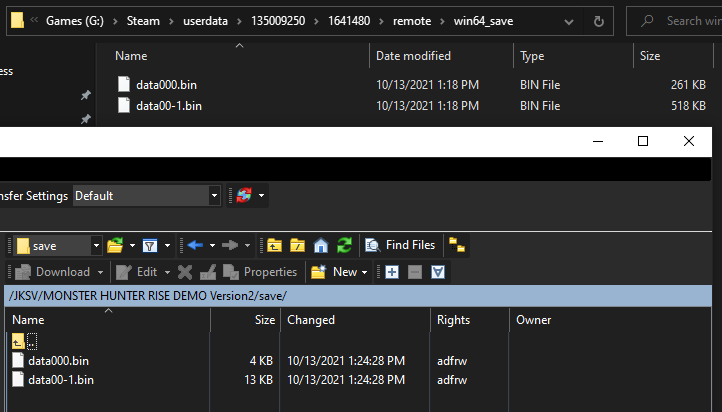Demo Save Differences